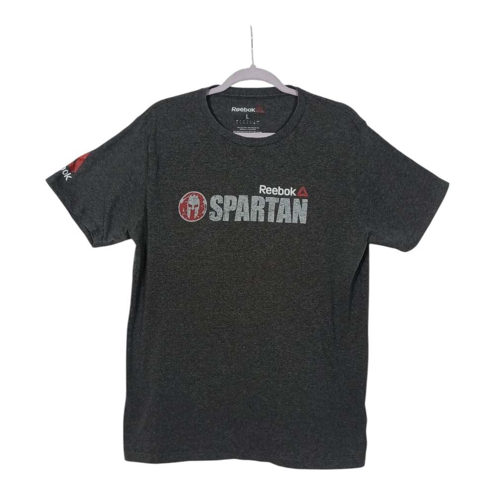 Reebok Spartan Race 2017 Sprint Finisher Gray T-Shirt Size L Trifecta Qualifier